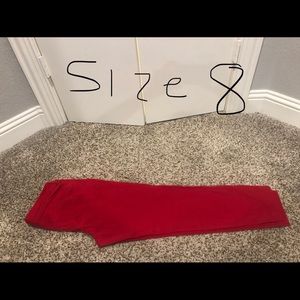 Size 8 red pants